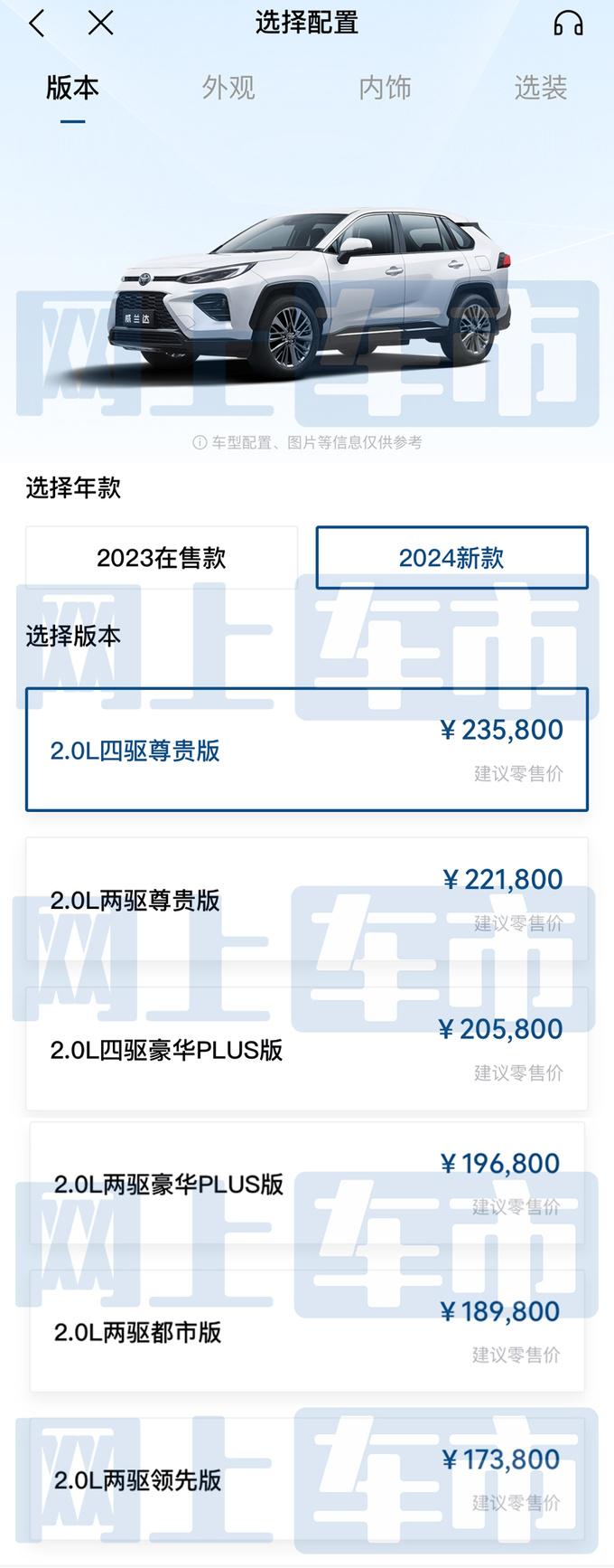 豐田4S店:2024款威蘭達(dá)來了!主銷車大降價(jià),配置誠意嗎?