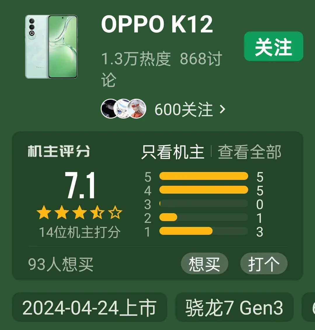 1100-1999元手機推薦,性價比排行榜,紅米k70e被擠下榜首
