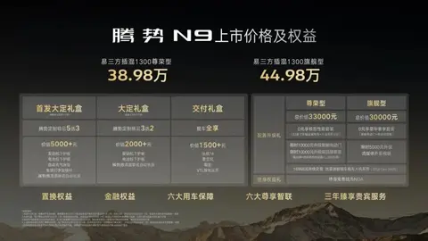 全新旗艦SUV騰勢N9已正式上市!新能源旗艦SUV領(lǐng)域的全能選手?。